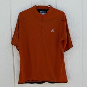 Canari Cycling Jersey Men's Size XL 1/4 Zip Short Sleeve Mesh Pocket in Back